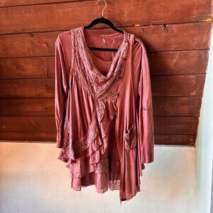 Mauve layered cotton Tunic